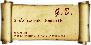 Grásznek Dominik névjegykártya